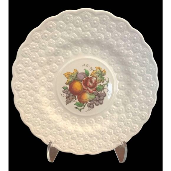 Vintage Copeland SPODE Alden Luncheon Plate Floral Fruit Design 2280 Earthenware - Picture 1 of 5